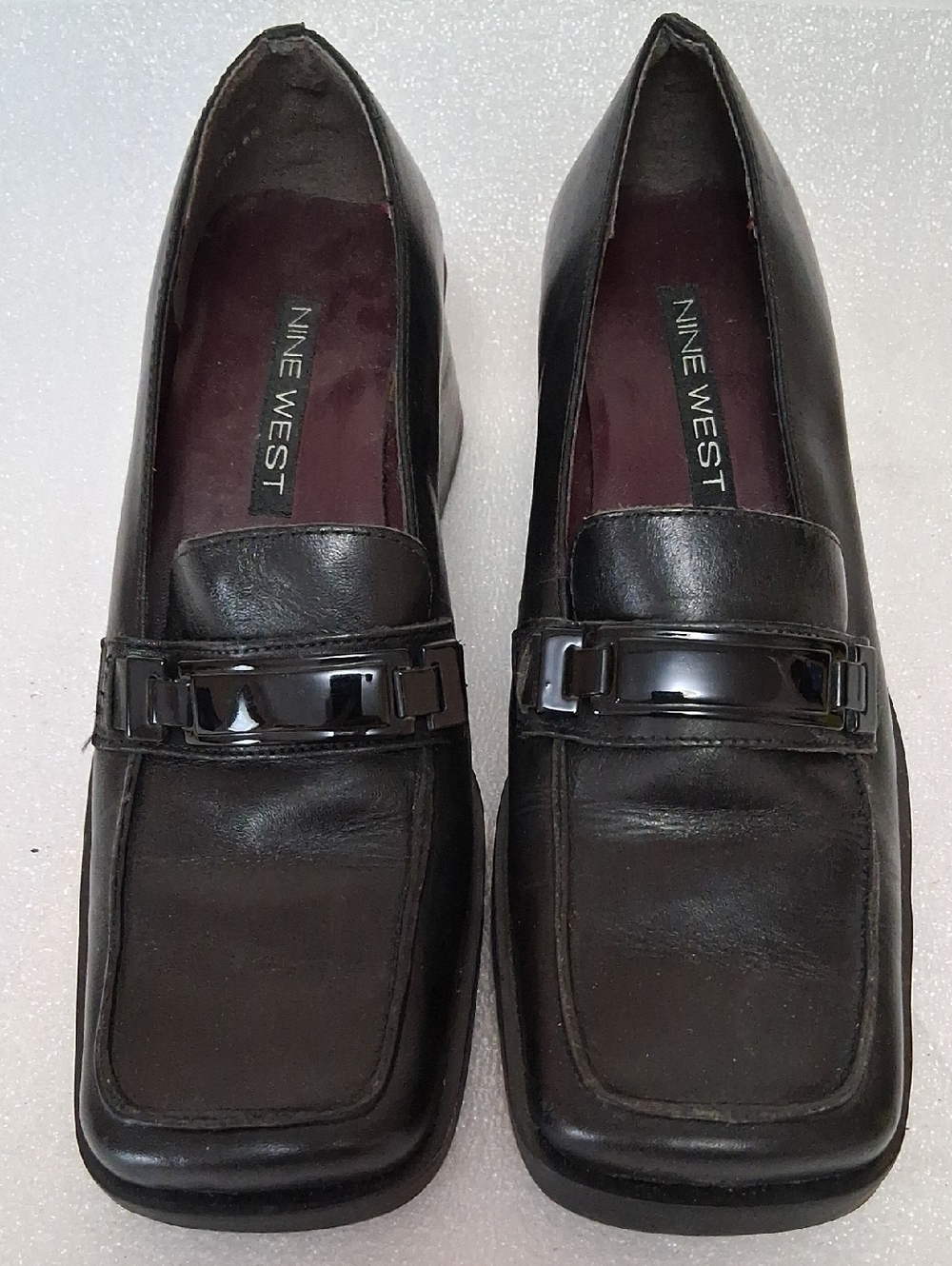 Nine West Black Women's Leather Slip-On Loafers